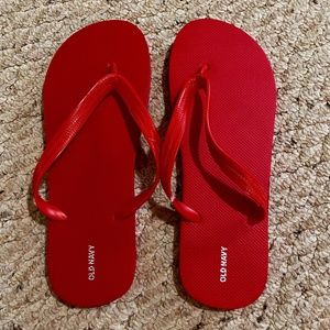 New Red Old Navy Flip Flops (Size 9-12 Mens)